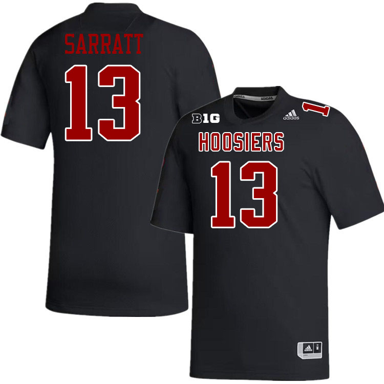 #13 Elijah Sarratt Indiana Hoosiers Football Jeresys College Apparels,Uniforms Stitched-Black